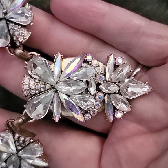 J. Crew Vintage Gold Plated Rhinestone Necklace - Picture 5 of 6